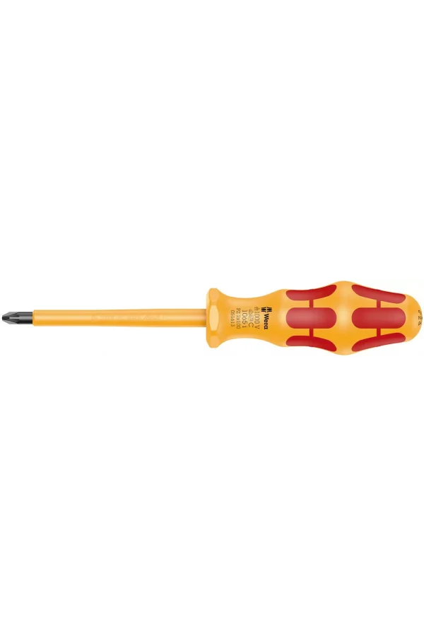 Wera 1065 i PZ VDE Yalıtımlı Kraftform Pozidriv Tornavida, PZ 2 x 100 mm