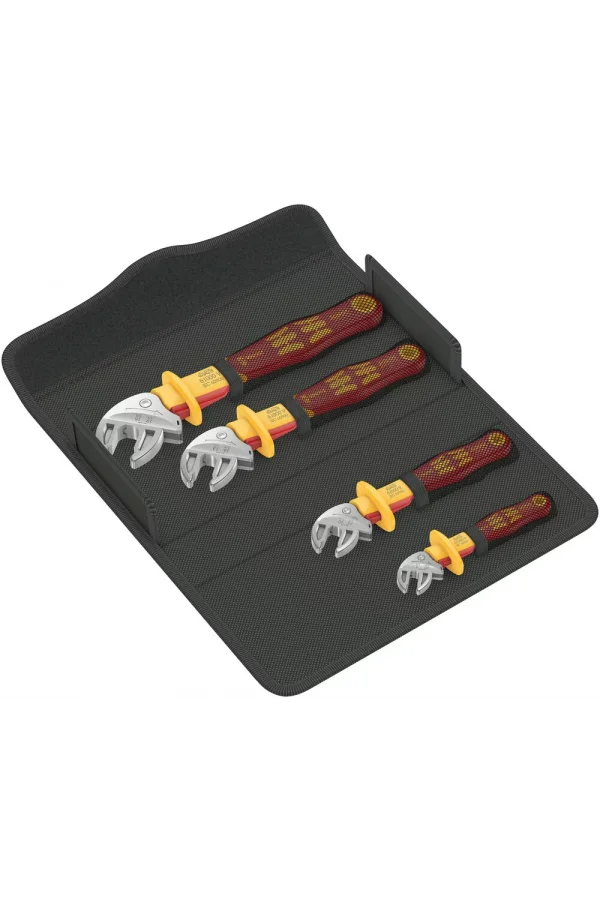 Wera 6004 Joker VDE 4 Set 1 VDE Yalıtımlı Kendinden Ayarlı Açık Ağız Kurbağacık Anahtar Seti