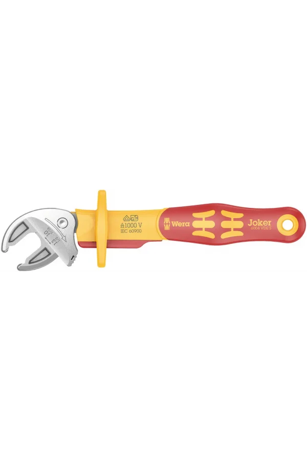Wera 6004 Joker VDE S VDE Yalıtımlı, Kendinden Ayarlı Açık Ağız Kurbağacık Anahtar, 10-13 x 7/16-1/2 x 155 mm