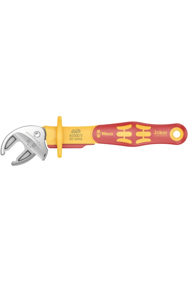 Wera 6004 Joker VDE M VDE Yalıtımlı, Kendinden Ayarlı Açık Ağız Kurbağacık Anahtar, 13-16 x 1/2-5/8 x 190 mm
