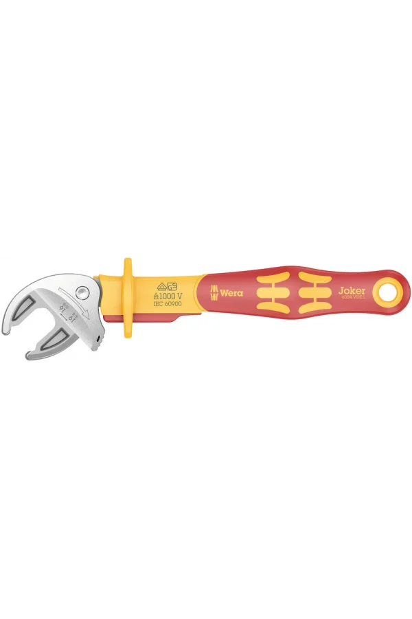 Wera 6004 Joker VDE L VDE Yalıtımlı Kendinden Ayarlı Açık Ağız Kurbağacık Anahtar, 16-19 x 5/8-3/4 x 226 mm