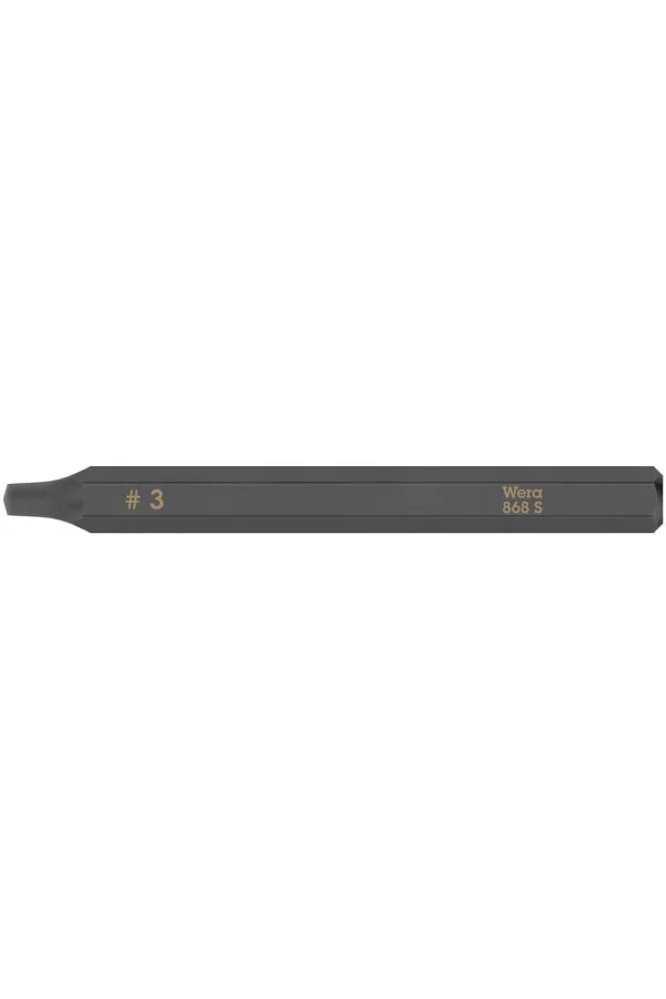 Wera 868 S Darbeli Tornavida için Kare Bits, # 3 x 70 mm