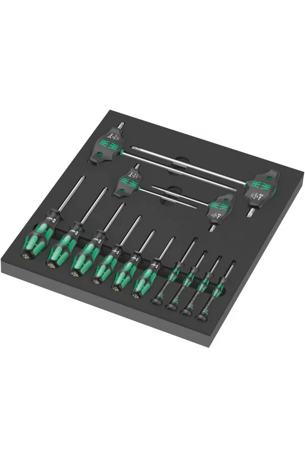 Wera 9712 Özel Kesim Süngerli TORX® HF Tornavida Set 1