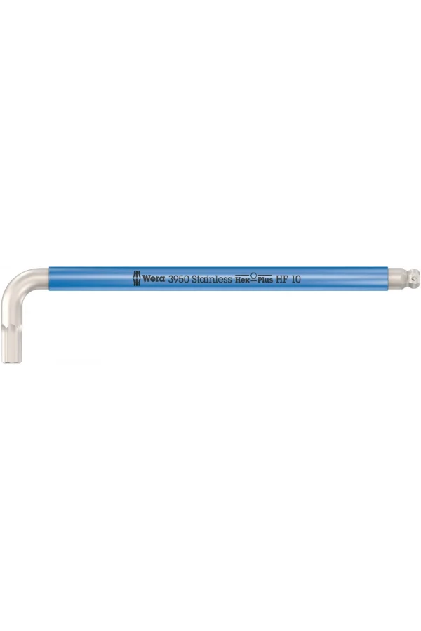 Wera 3950 SPKL HF Renkli Allen Anahtar, metrik, Paslanmaz, Tutma Fonksiyonlu, 10 x 224 mm