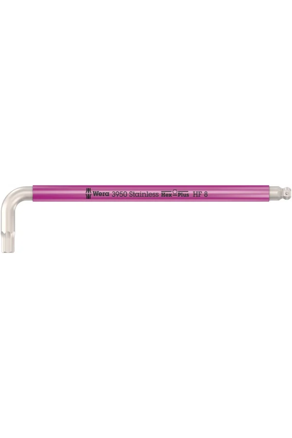 Wera 3950 SPKL HF Renkli Allen Anahtar, metrik, Paslanmaz, Tutma Fonksiyonlu, 8 x 195 mm