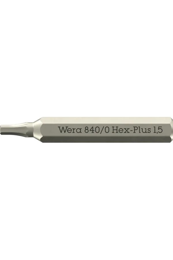 Wera 840/0 Hex-Plus Micro bits altıgen soketli vidalar için, 1.5 x 30 mm