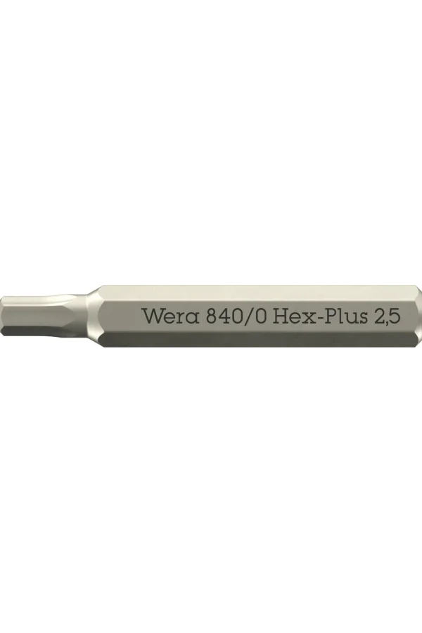 Wera 840/0 Hex-Plus Micro bits altıgen soketli vidalar için, 2.5 x 30 mm