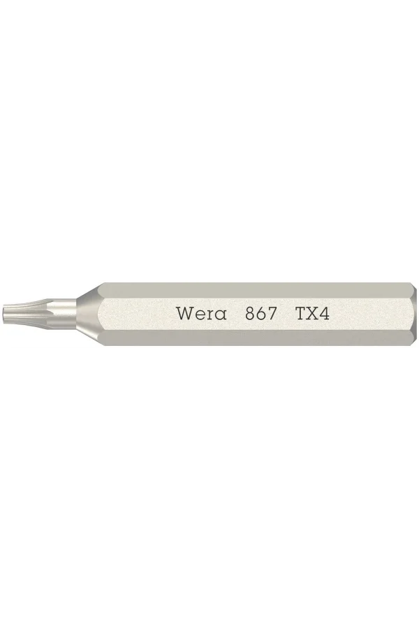 Wera 867/0 Micro bits TORX® soketli vidalar için, TX 4 x 30 mm