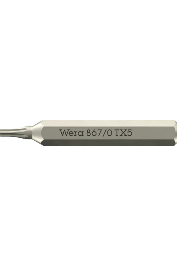 Wera 867/0 Micro bits TORX® soketli vidalar için, TX 5 x 30 mm