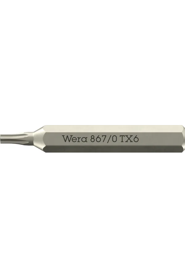 Wera 867/0 Micro bits TORX® soketli vidalar için, TX 6 x 30 mm