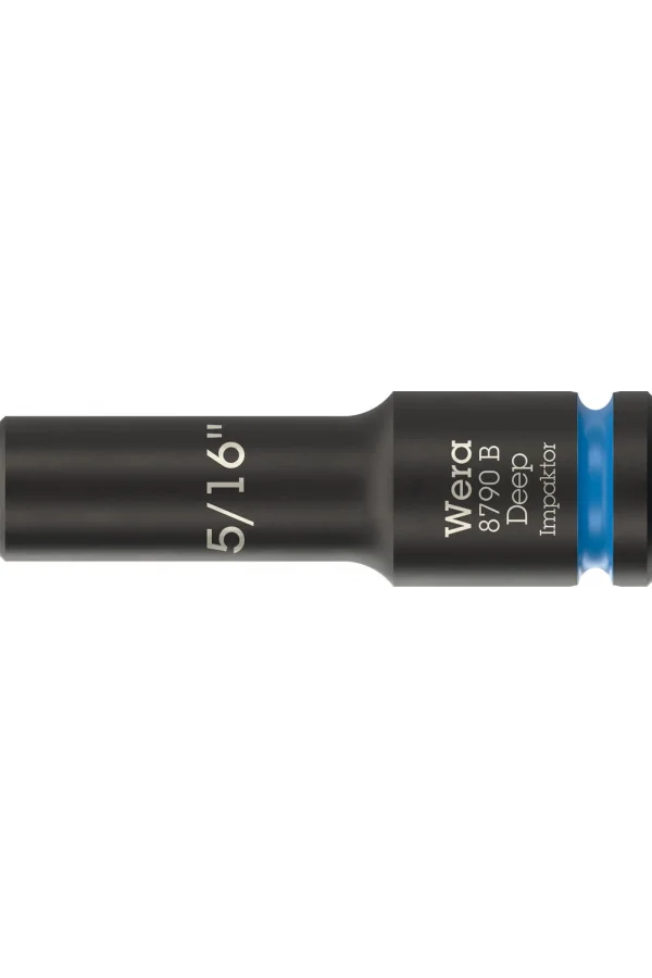 Wera 8790 B Impaktor Derin Lokma, 3/8 soketli, 5/16 x 63 mm