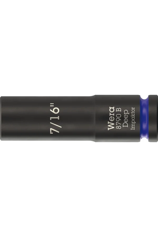 Wera 8790 B Impaktor Derin Lokma, 3/8 soketli, 7/16 x 63 mm