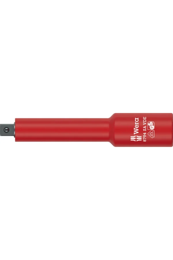 Wera 8794 SA VDE Zyklop uzatma, izole, kısa, 1/4, 1/4 x 91 mm