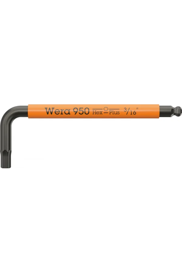Wera 950 SPKS Renkli, Emperyal, BlackLaser, 3/16 x 80 mm