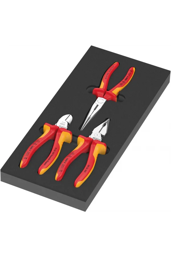 Wera 9784 Özel Kesim Sünger KNIPEX Pense Set VDE 1