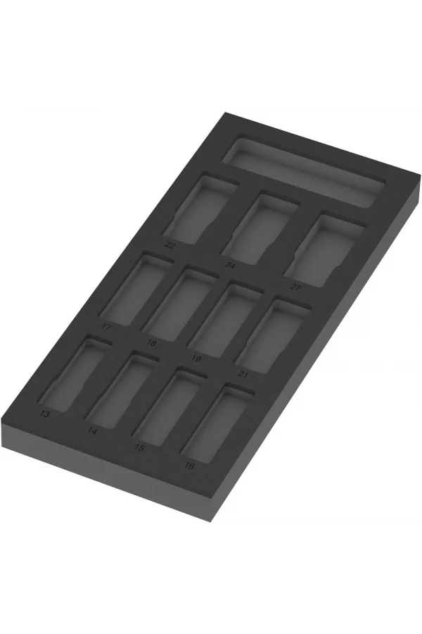 Wera 9825 Özel Kesim Sünger Zyklop C, 1/2, Impactor Derin Lokma Set 1, boş, 172 x 30 x 392 mm