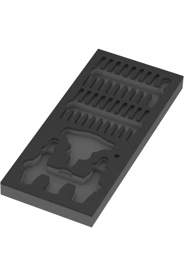Wera 9852 Özel Kesim Sünger Kraftform Kompakt Cırcırlı Set 1, boş, 172 x 30 x 392 mm