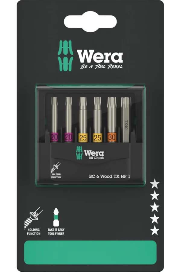 Wera Bit-Check 6 Ahşap TX HF 1 SB