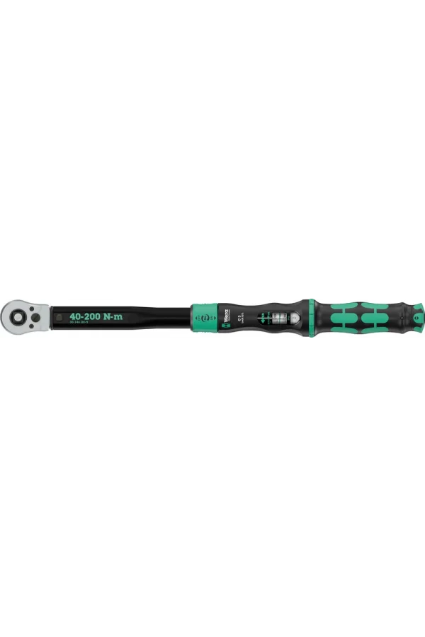 Wera Click-Torque Lock C 3 R/L Tork anahtarı, ayarlanabilir, Torklu, itmeli kare sürücü (1/2), saat yönü/saat yönü tersine torklama operasyonu, 40-200 Nm, 1/2 x 40-200 Nm
