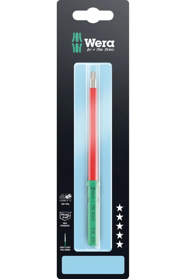 Wera Kraftform Kompakt VDE 3067 i TORX® Take it Easy SB, Paslanmaz, TX 8 x 157 mm