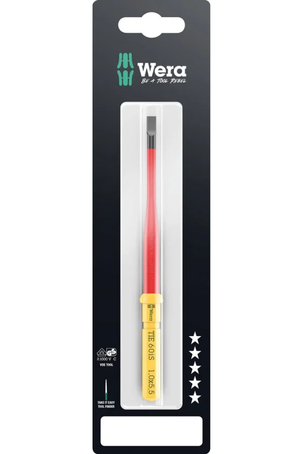 Wera Kraftform Kompakt VDE 60 iS Take it Easy SB, 0.6 x 3.5 x 157 mm