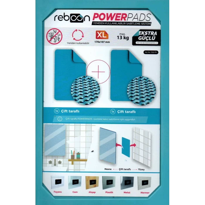 Reboon PowerPads Güç Pedi XL Boy (13 Kg Max)