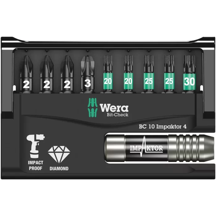 Wera Bit-Check 10 impaktor Bits Seti 4 05057417001