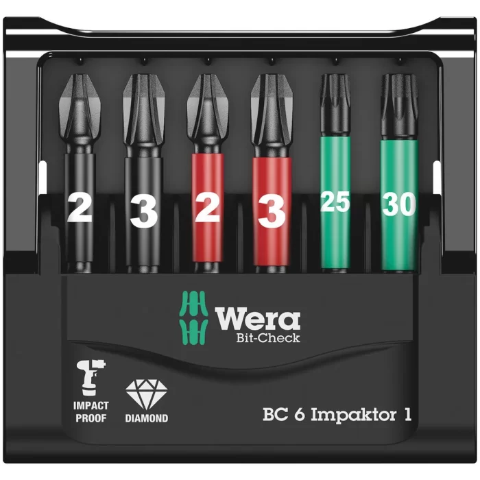 Wera Bit-Check 6 impaktor Bits Seti 1 05057695001