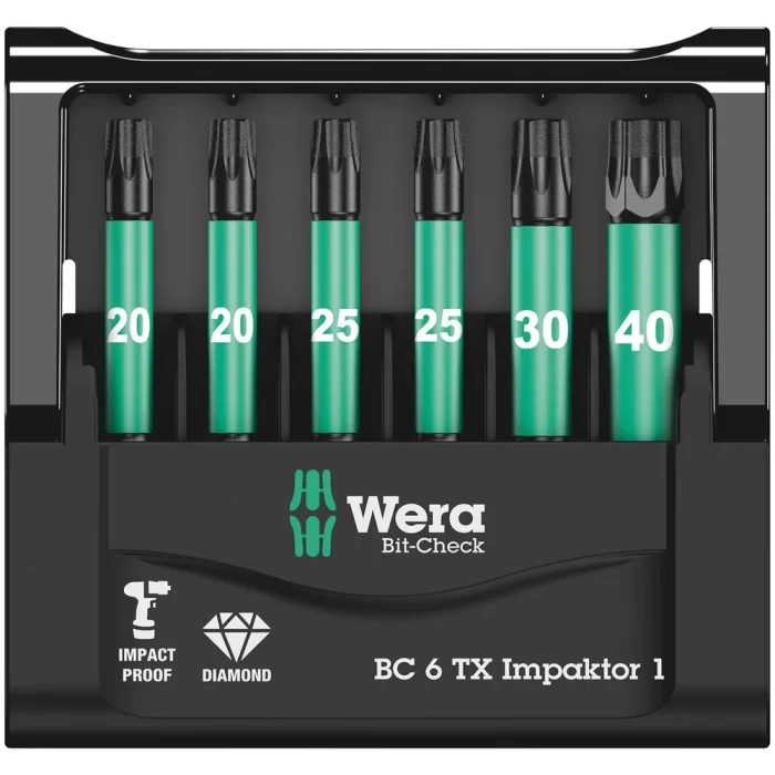 Wera Bit-Check 6 TX impaktor Bits Seti 1 05057693001