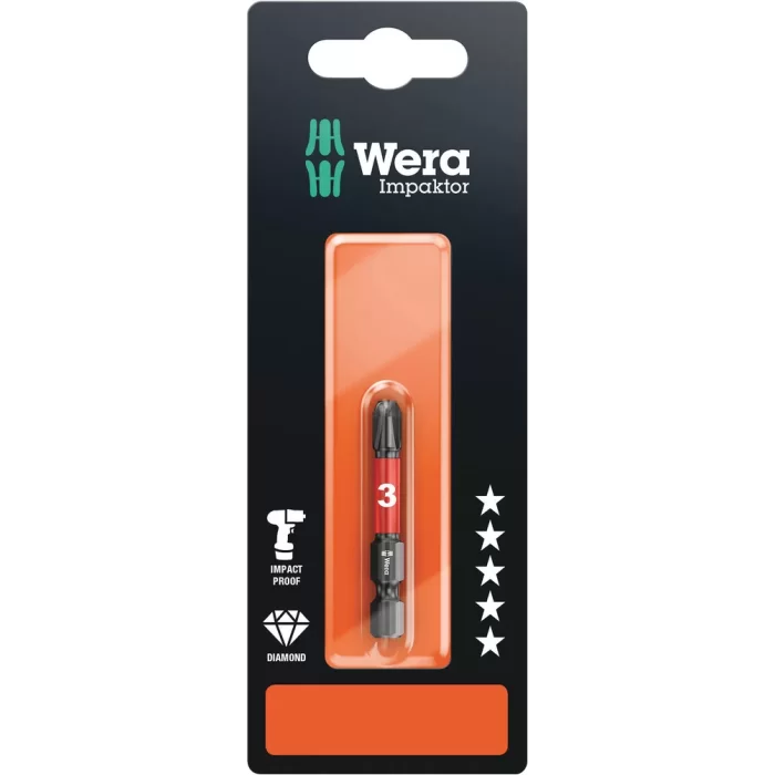 Wera 851/4 impaktor Dc Ph/Yıldız 3x50mm Bits SB 05073957001