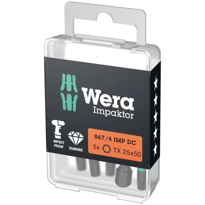 Wera 867/4 impaktor DC Tx 40x50mm Bits 05057667001