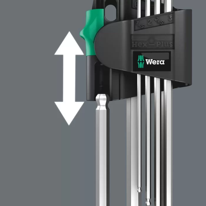 Wera 950/7 Hex-Plus Mıknatıslı 7li Top Başlı Alyan Seti 05022101001