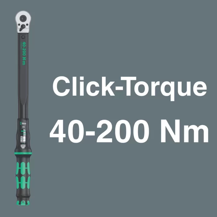 Wera C3 Seti 1 Tork Anahtarı 40-200 Nm 05075680001