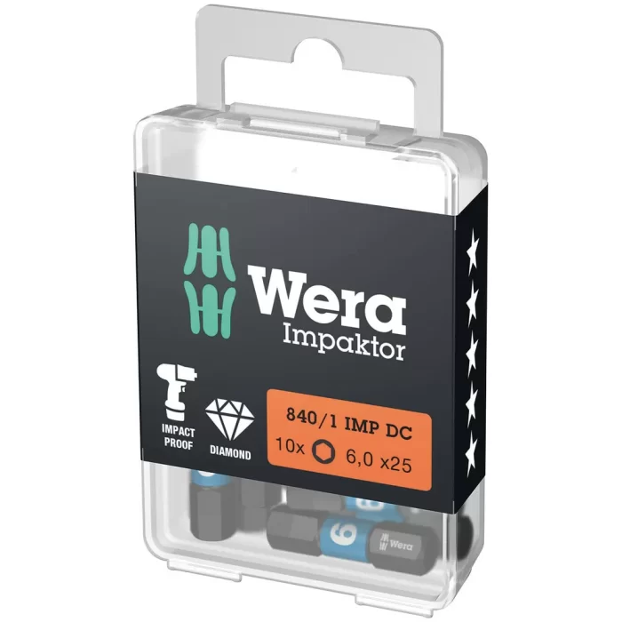 Wera 840/1 impaktor DC Hex-Plus Alyan 3x25mm Bits 05057603001