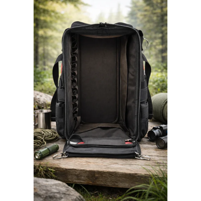 Alveta Outdoor Kamp Sırt Çantası Su Geçirmez Trekking Dağcılık Hiking Dayanıklı Çok Bölmeli Siyah