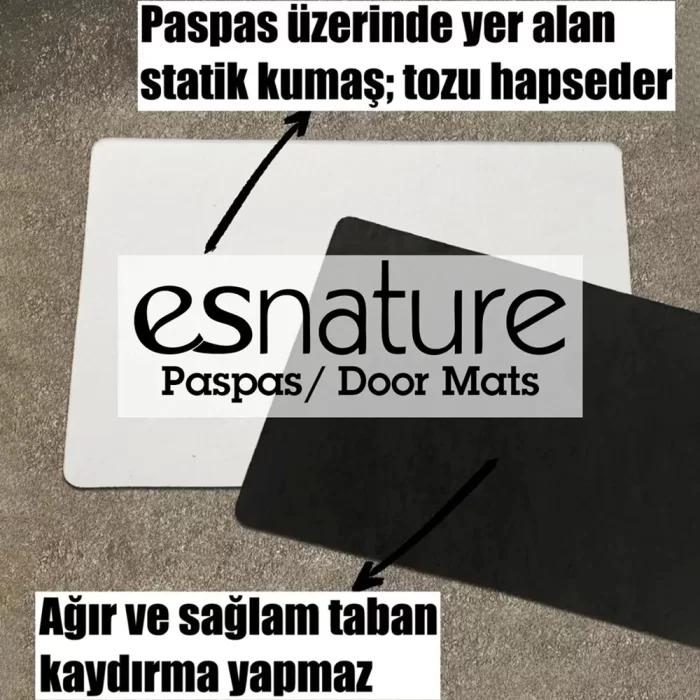 Esnature Deniz Kumsal Deniz Yıldızlı Mavi Kapı Önü Paspası 45x70 Cm