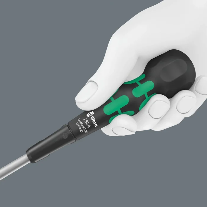 Wera 1834 Kraftform BallGrip/Yumru Saplı Düz Tornavida, 1 x 6 x 100 mm