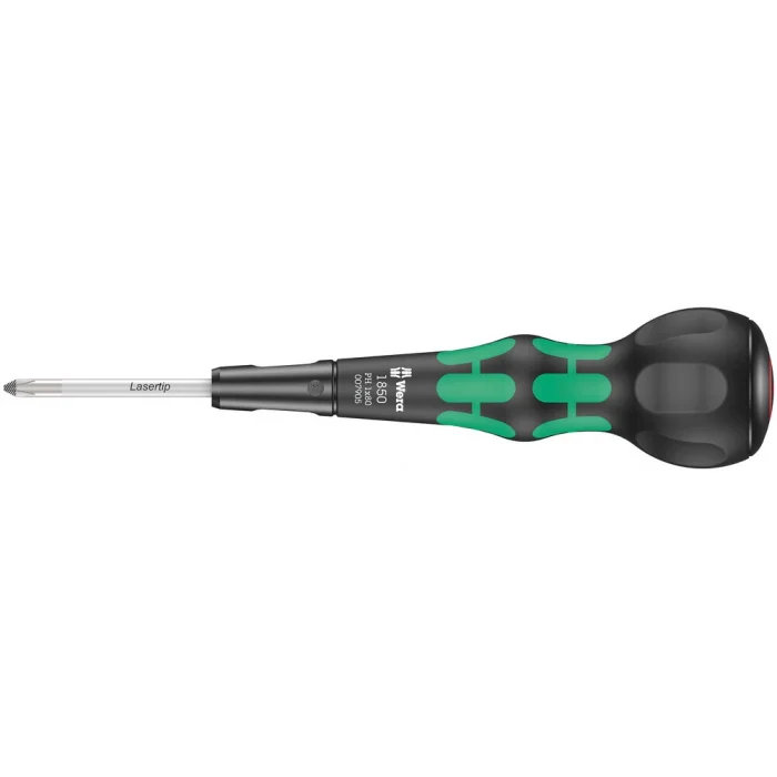 Wera 1850 PH Kraftform BallGrip/Yumru Saplı Yıldız Tornavida, PH 1 x 80 mm