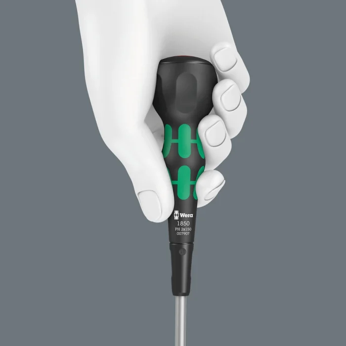Wera 1850 PH Kraftform BallGrip/Yumru Saplı Yıldız Tornavida, PH 2 x 100 mm