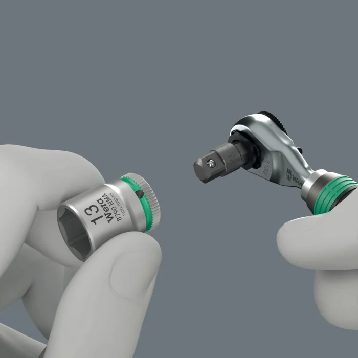 Wera 8011 Zyklop Mini 4 Bits tutuculu cırcır, 1/4, 1/4 x 50 mm