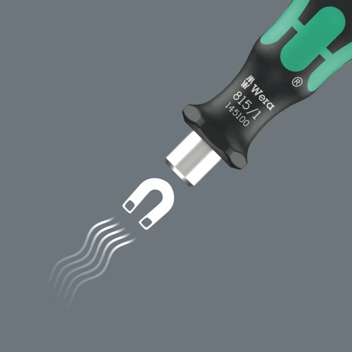 Wera 815/1 Bits tutuculu tornavida, 1/4, 1/4 x 78 mm
