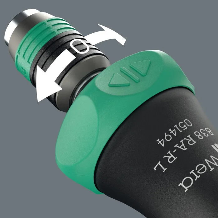 Wera 838 RA-R L bits tutuculu cırcırlı tornavida , 1/4, 1/4 x 140 mm