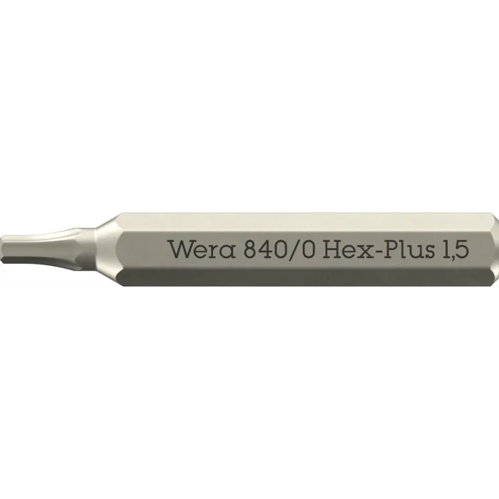 Wera 840/0 Hex-Plus Micro bits altıgen soketli vidalar için, 0.9 x 30 mm