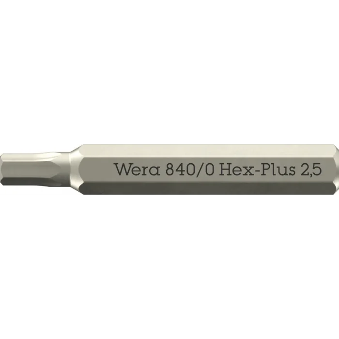 Wera 840/0 Hex-Plus Micro bits altıgen soketli vidalar için, 2.5 x 30 mm