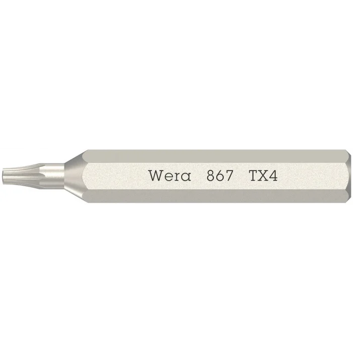 Wera 867/0 Micro bits TORX® soketli vidalar için, TX 4 x 30 mm