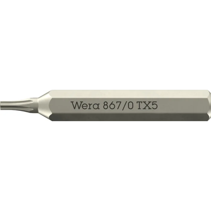 Wera 867/0 Micro bits TORX® soketli vidalar için, TX 4 x 30 mm