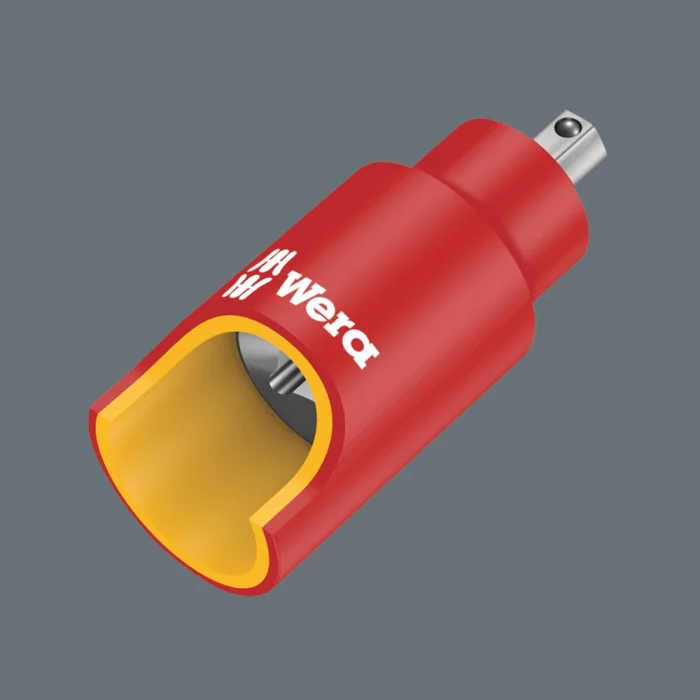 Wera 8740 A VDE HF Zyklop lokma bits, izole, 1/4 soketli, altıgen soketli vidalar için tutucu özellikli, 5 x 45 mm