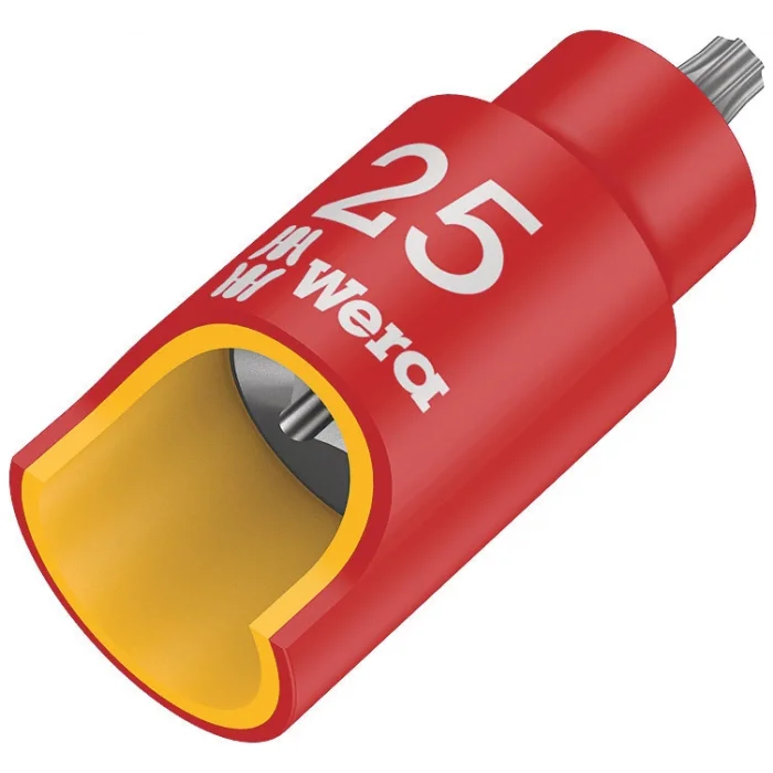 Wera 8767 A VDE HF TORX® Zyklop lokma bits, izole, 1/4 soketli, tutucu özellikli, TX 20 x 36 mm