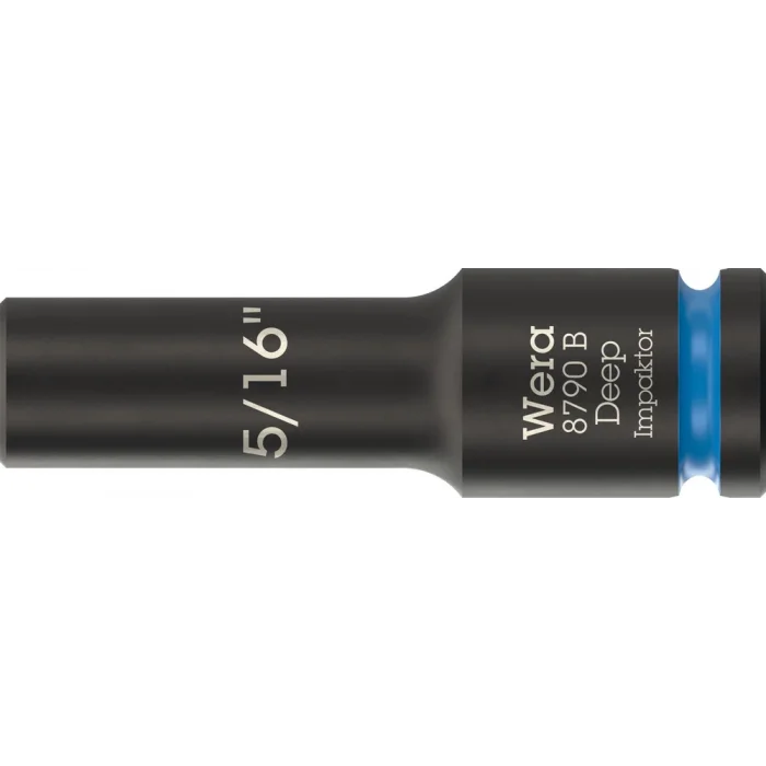Wera 8790 B Impaktor Derin Lokma, 3/8 soketli, 5/16 x 63 mm