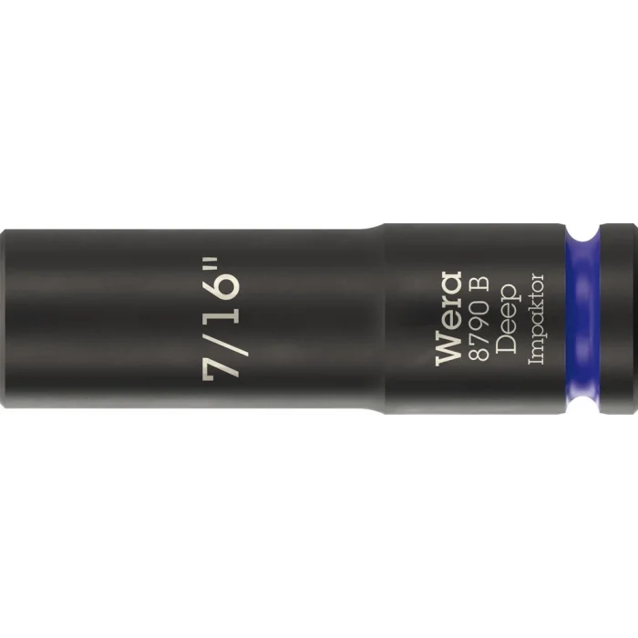 Wera 8790 B Impaktor Derin Lokma, 3/8 soketli, 7/16 x 63 mm